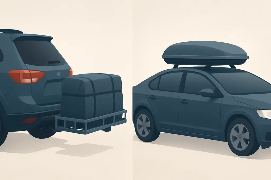 Hitch Cargo Carrier vs Rooftop Cargo Box