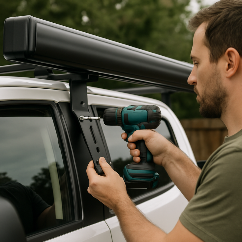 How Do You Attach the Awning to the Brackets?