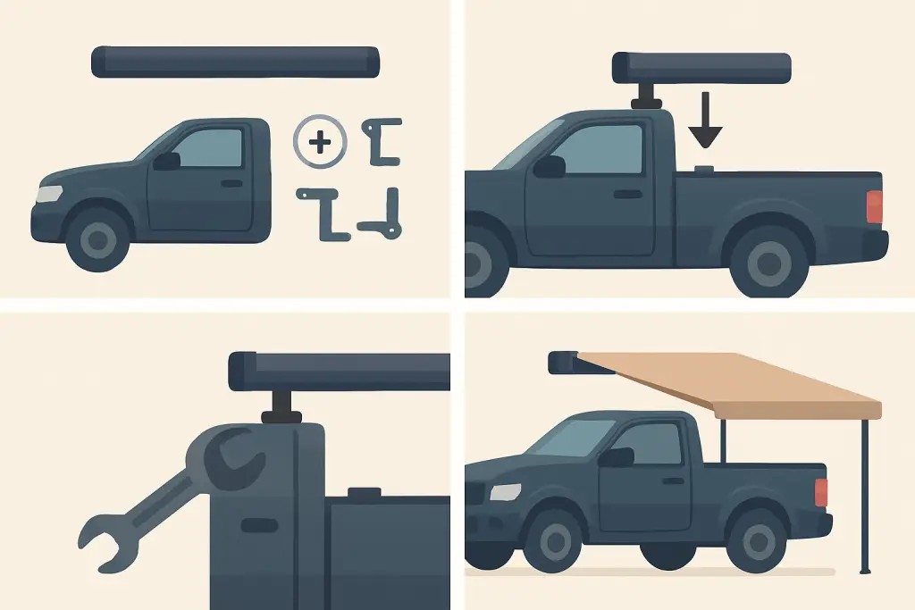 How to Mount an Awning on Your Truck