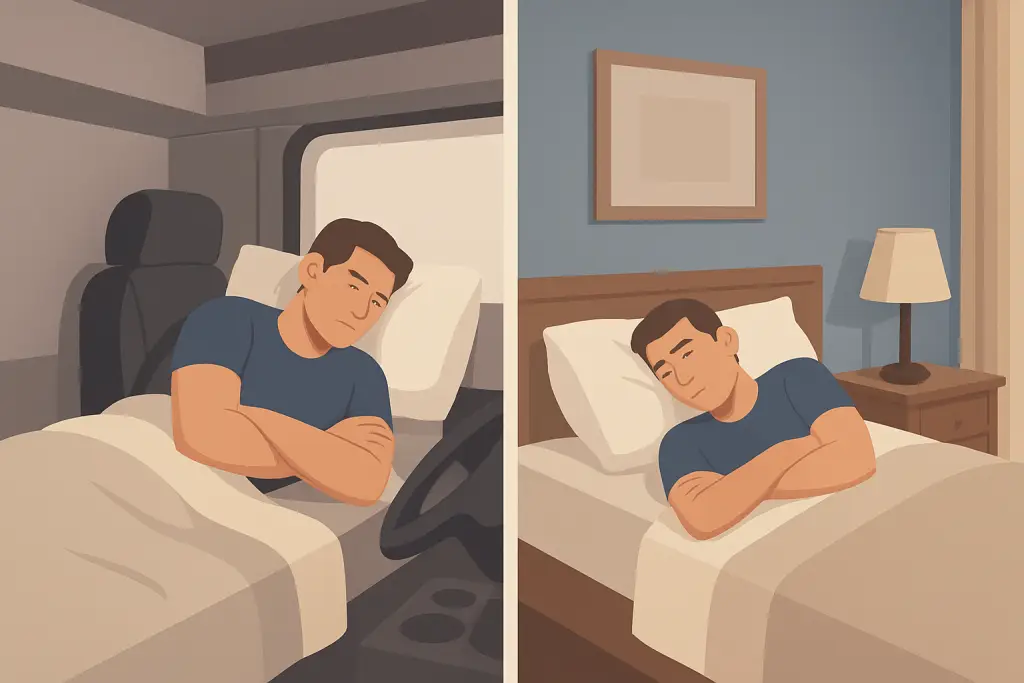 Truck Cab Sleeping vs Bed Sleeping